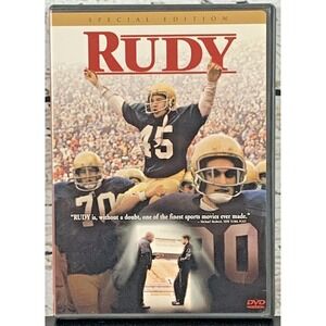 Rudy (DVD, 1993) Sean Astin, Jon Favreau, Ned Beatty, Greta Lind, Scott Benjamin